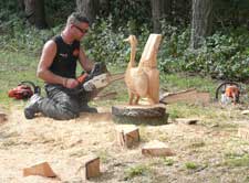 Chainsaw Sculpture at the Lincolnshire Firewood Fair and Auction