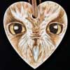 Screech Owl Pyrography Pendant
