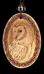 Celtic Barn Owl Pendant